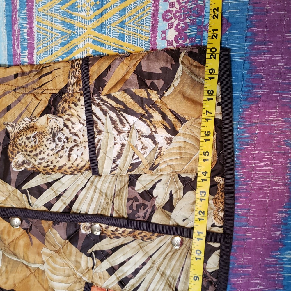 Rare fund Salvatore Ferragamo Floral and Animal Print Vest - Brown and Orange - Picture 13 of 16